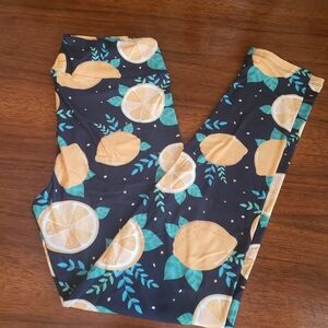 Medium Fabulegs Lemon Print Leggings